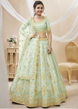 Cream  Silk Exclusive Lehenga